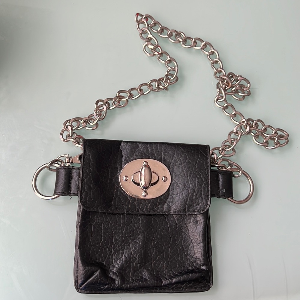 mini black purse